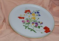 Plat rond motif fleurs des champs