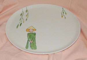 Plat à gateaux motif petites chinoises